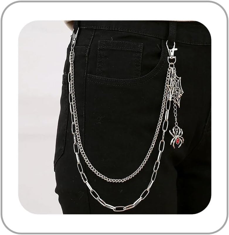 BOOSTIQ Pant Chains for Men Women Punk Rock Pocket Chains Turquoise Wallet Chain Western Country Cowboy Wallets Chain for Men - Image 1